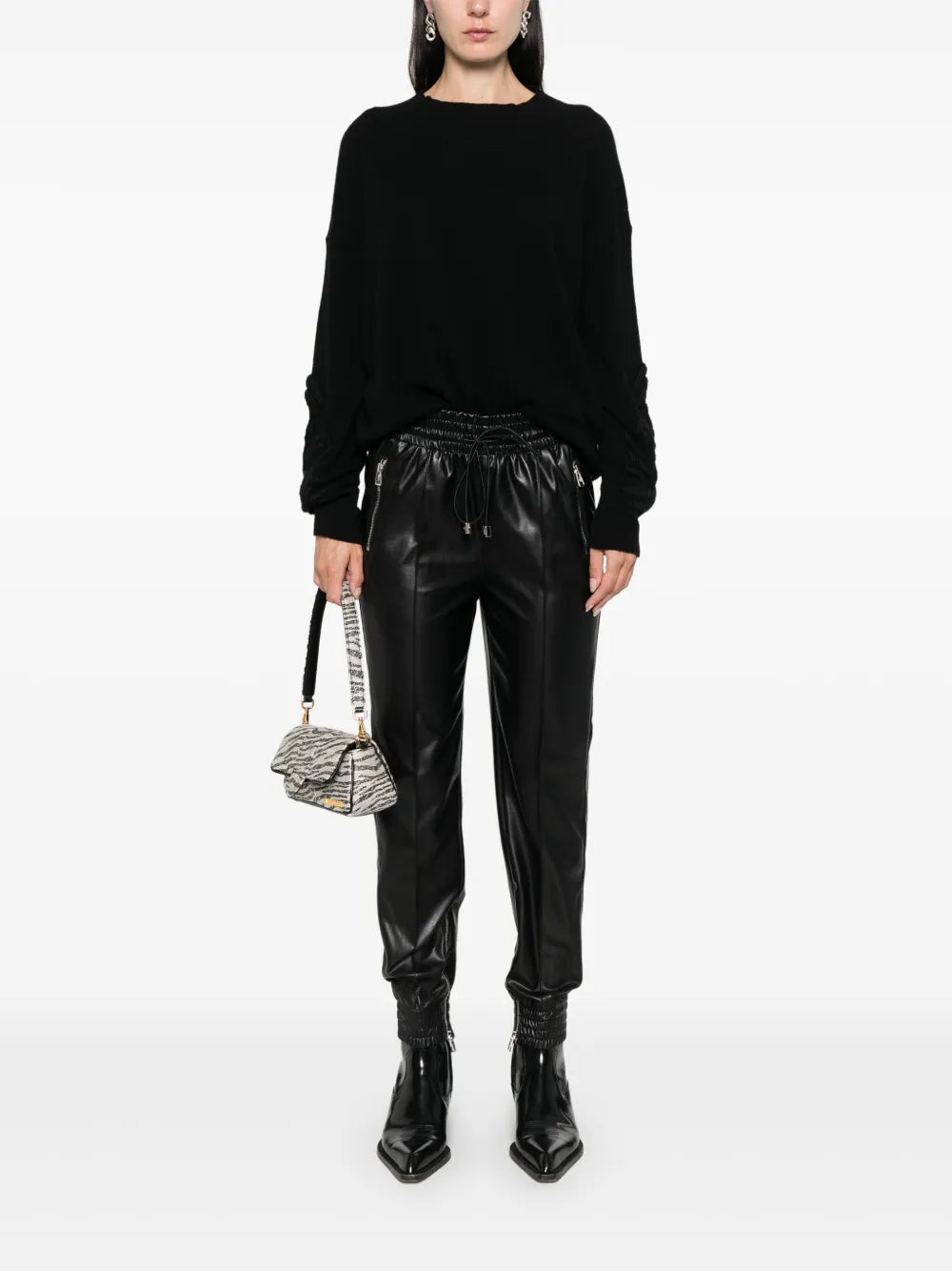 Faux-Leather Trousers