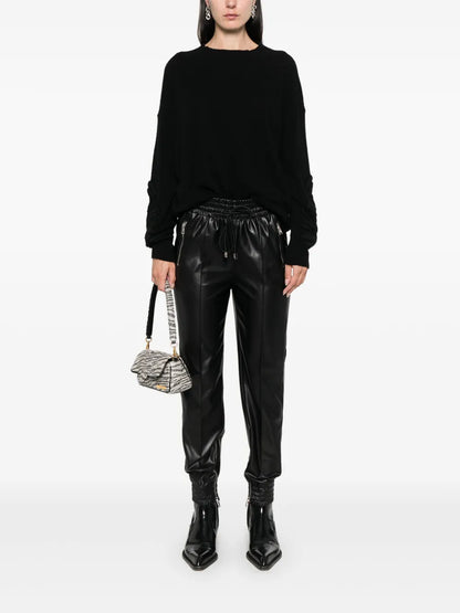 Faux-Leather Trousers