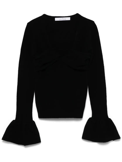 Cross-Knitted Sweater