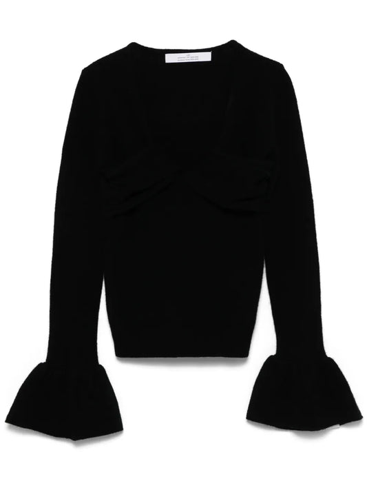 Cross-Knitted Sweater
