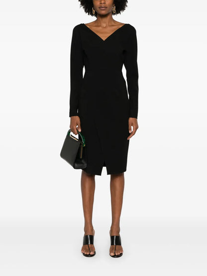 Long-Sleeve Midi Dress