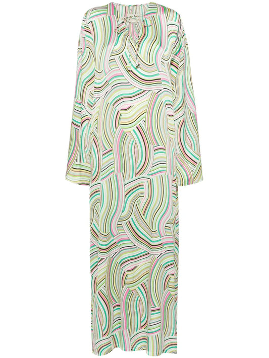 Geometric Striped Kaftan