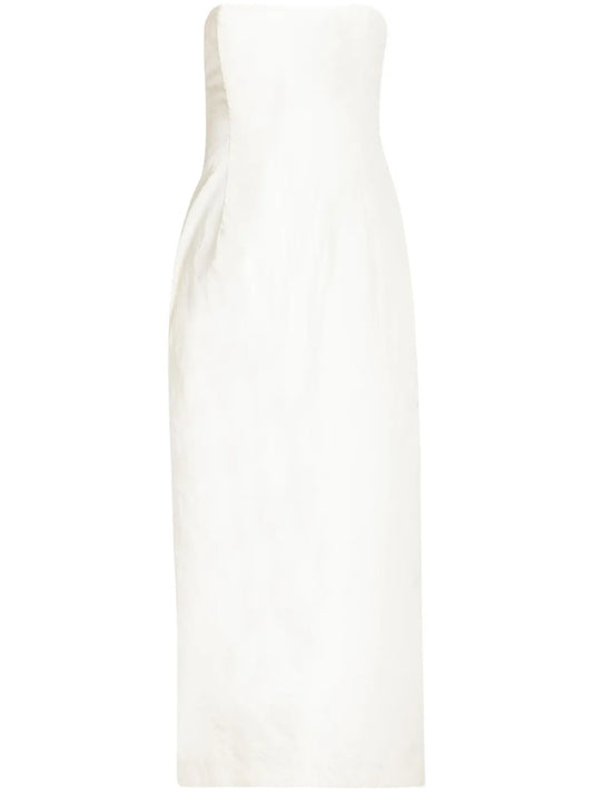 Strapeless Midi Dress