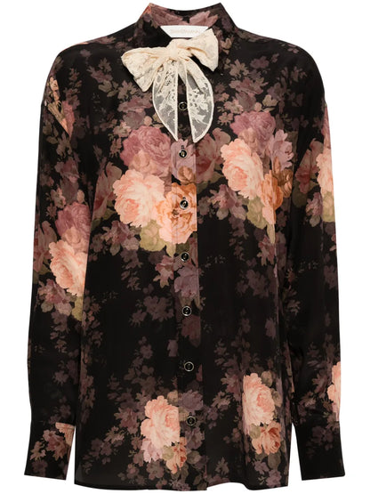 Lace-Scarf Shirt