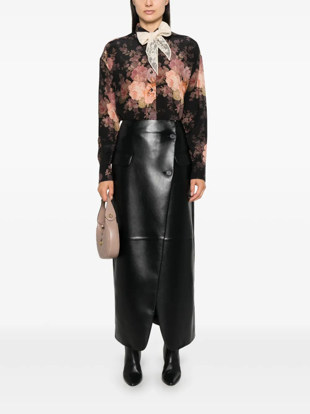 Lace-Scarf Shirt
