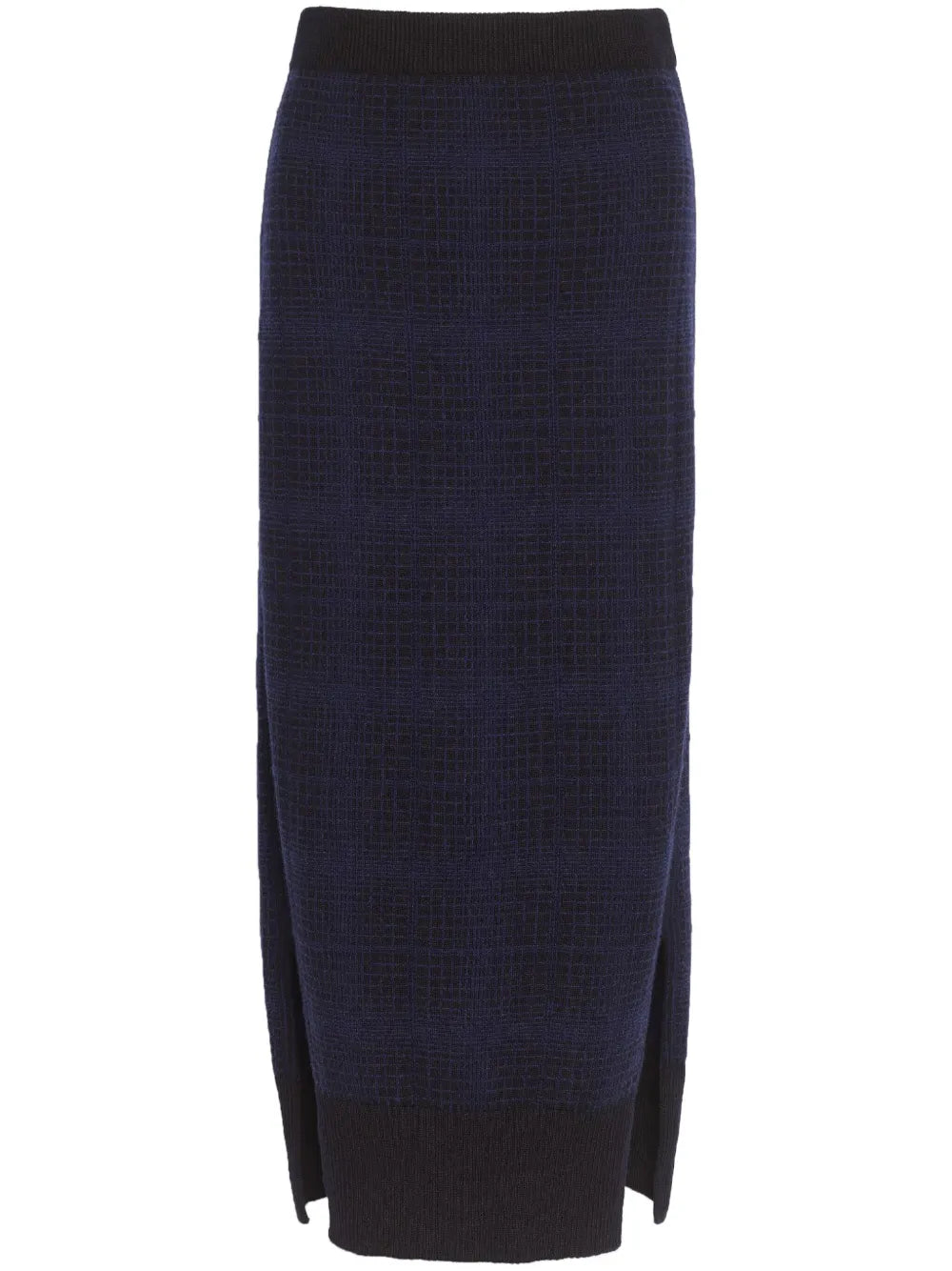 Tartan-Pattern Cashmere Skirt