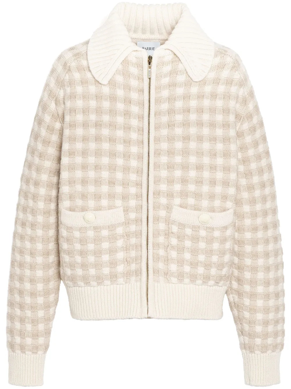 Gingham-Pattern Cashmere Jacket