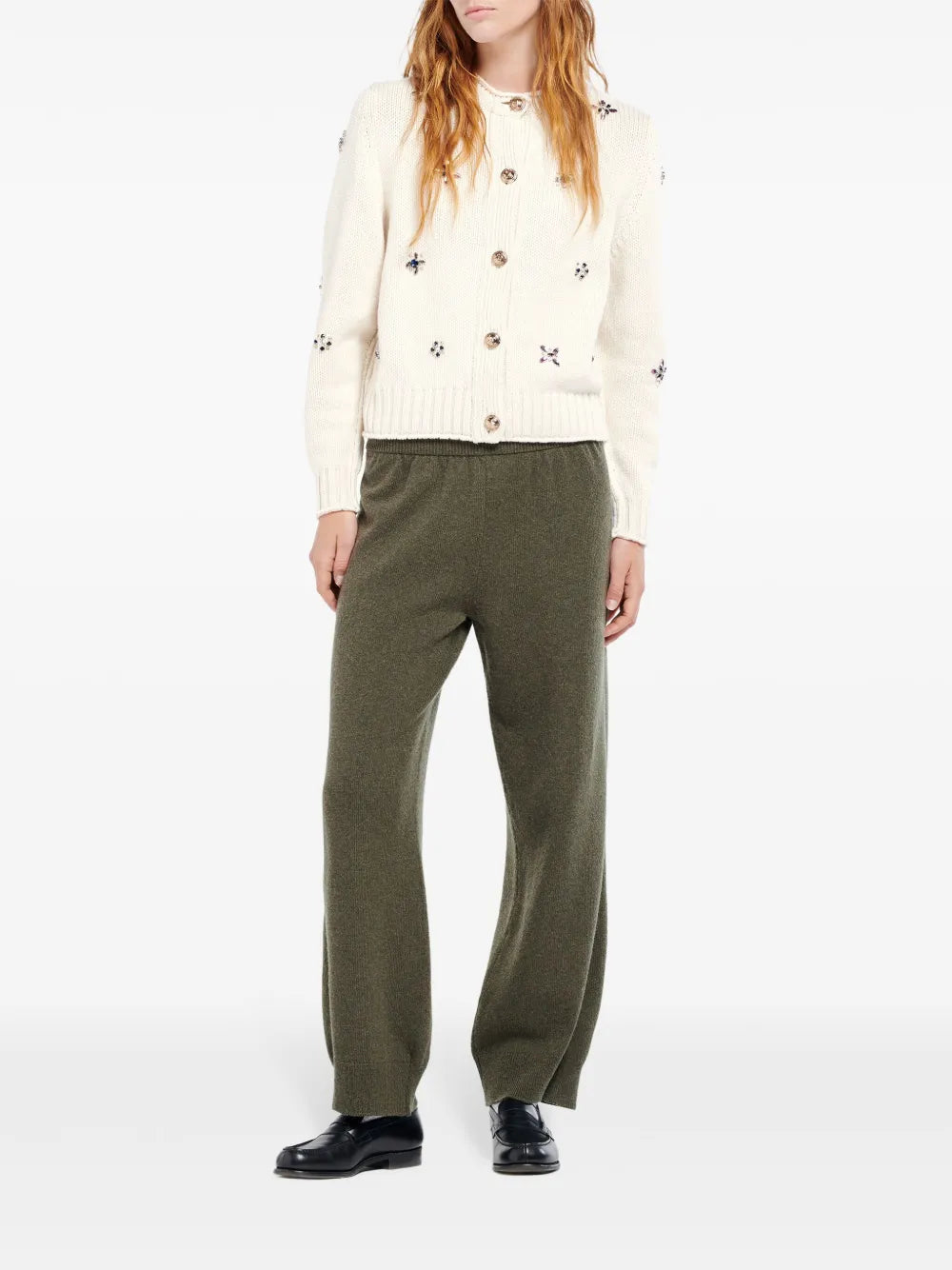 Embroidered Cashmere Cardigan