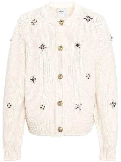 Embroidered Cashmere Cardigan