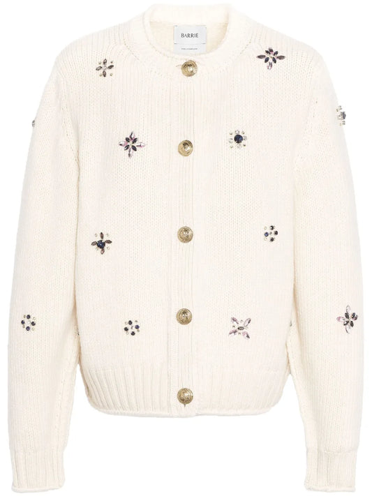 Embroidered Cashmere Cardigan