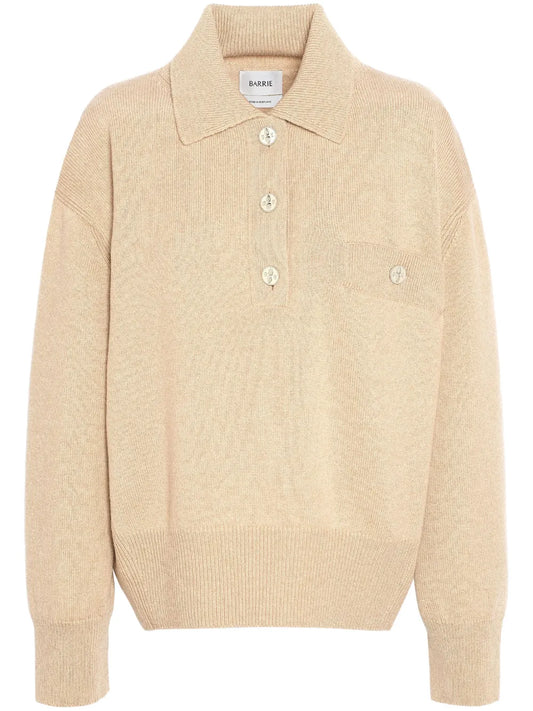 Polo-Collar Cashmere Jumper