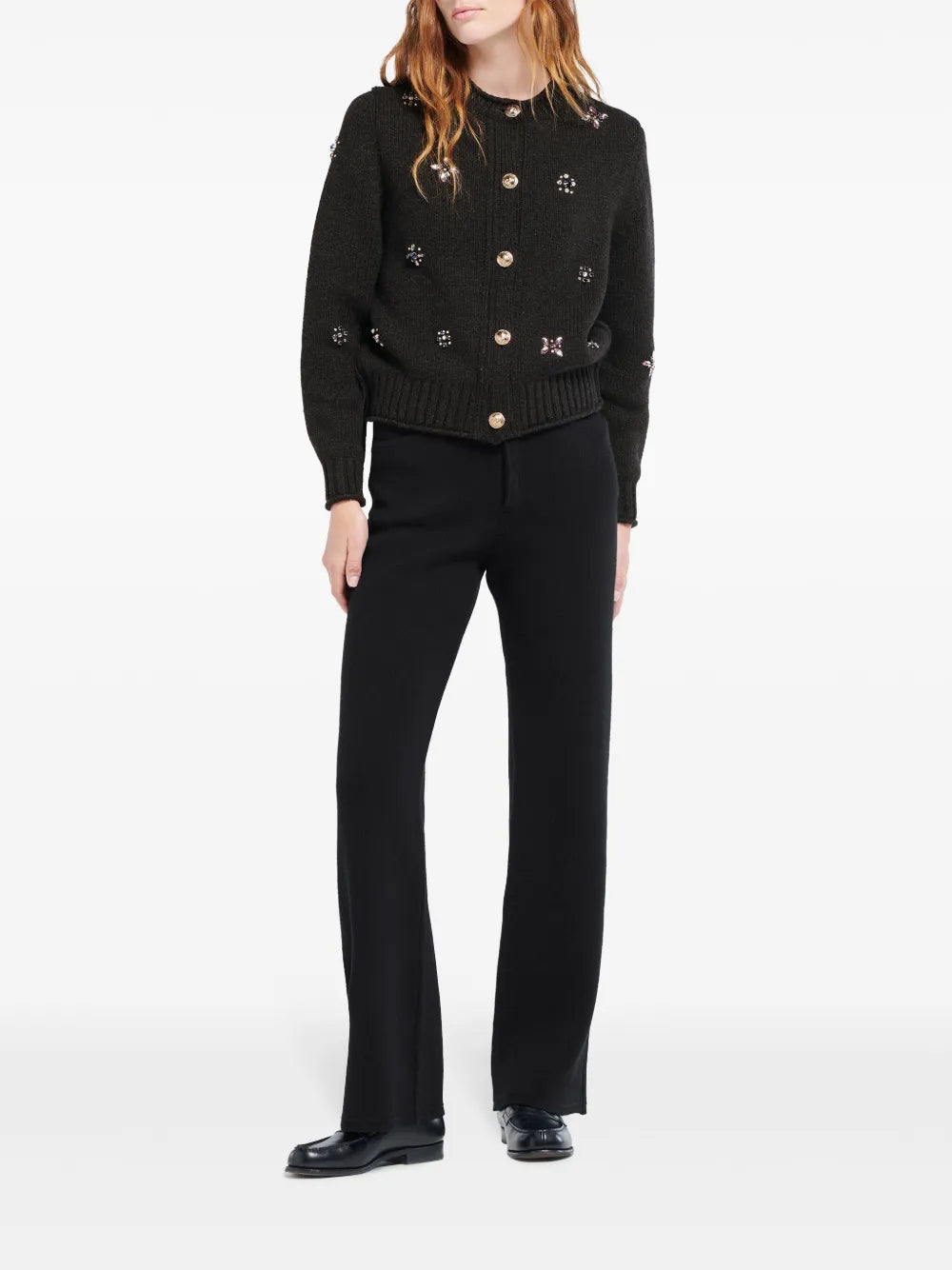 Embroidered Cashmere Cardigan