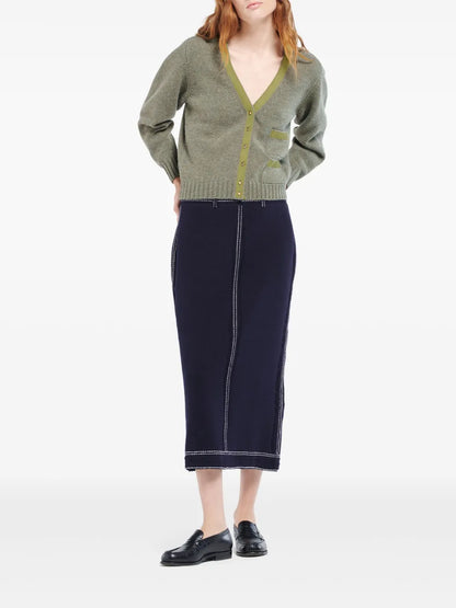 Ribbon-Detail Cashmere Cardigan