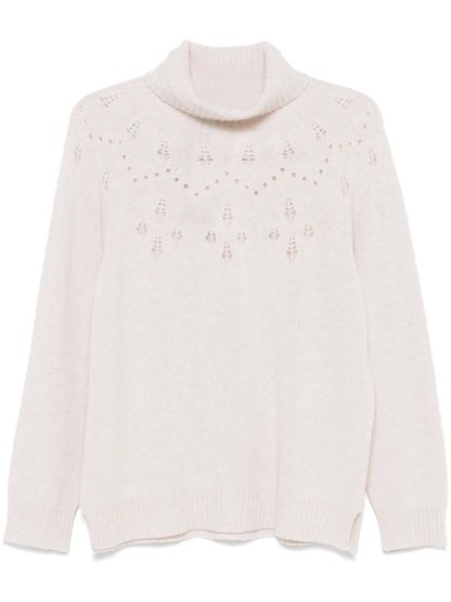 Roll-Neck Lurex Jumper