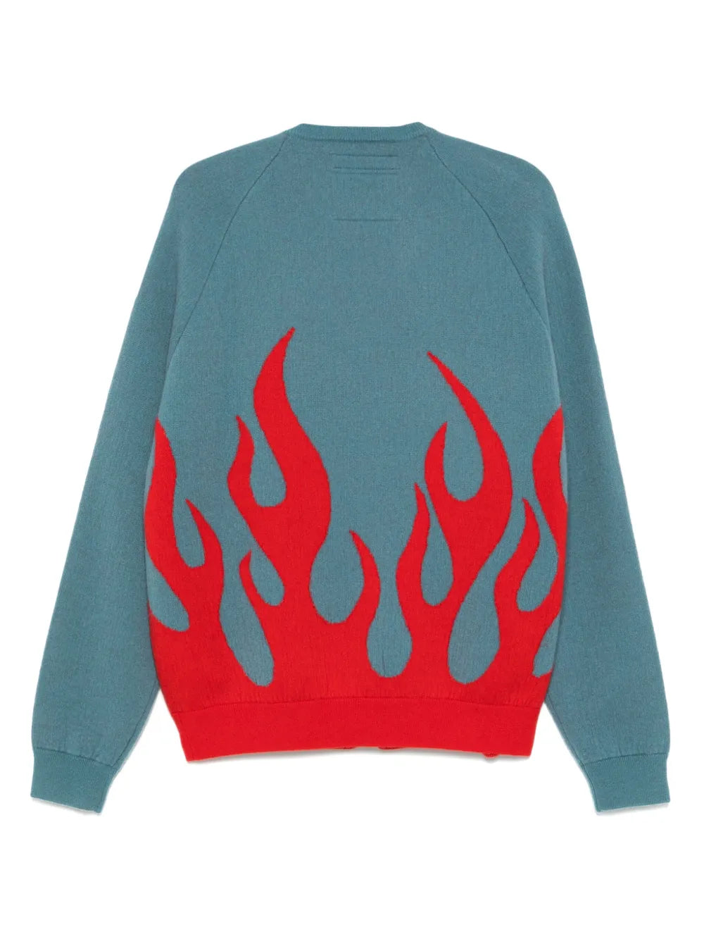 Flame-Jacquard Cardigan
