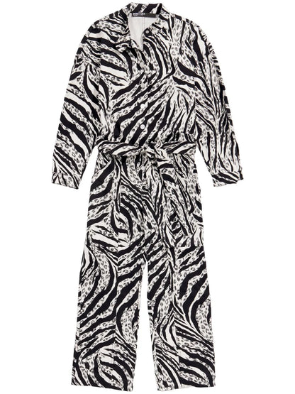 Zebra-Print Jumpsuit