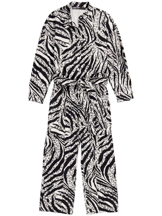 Zebra-Print Jumpsuit