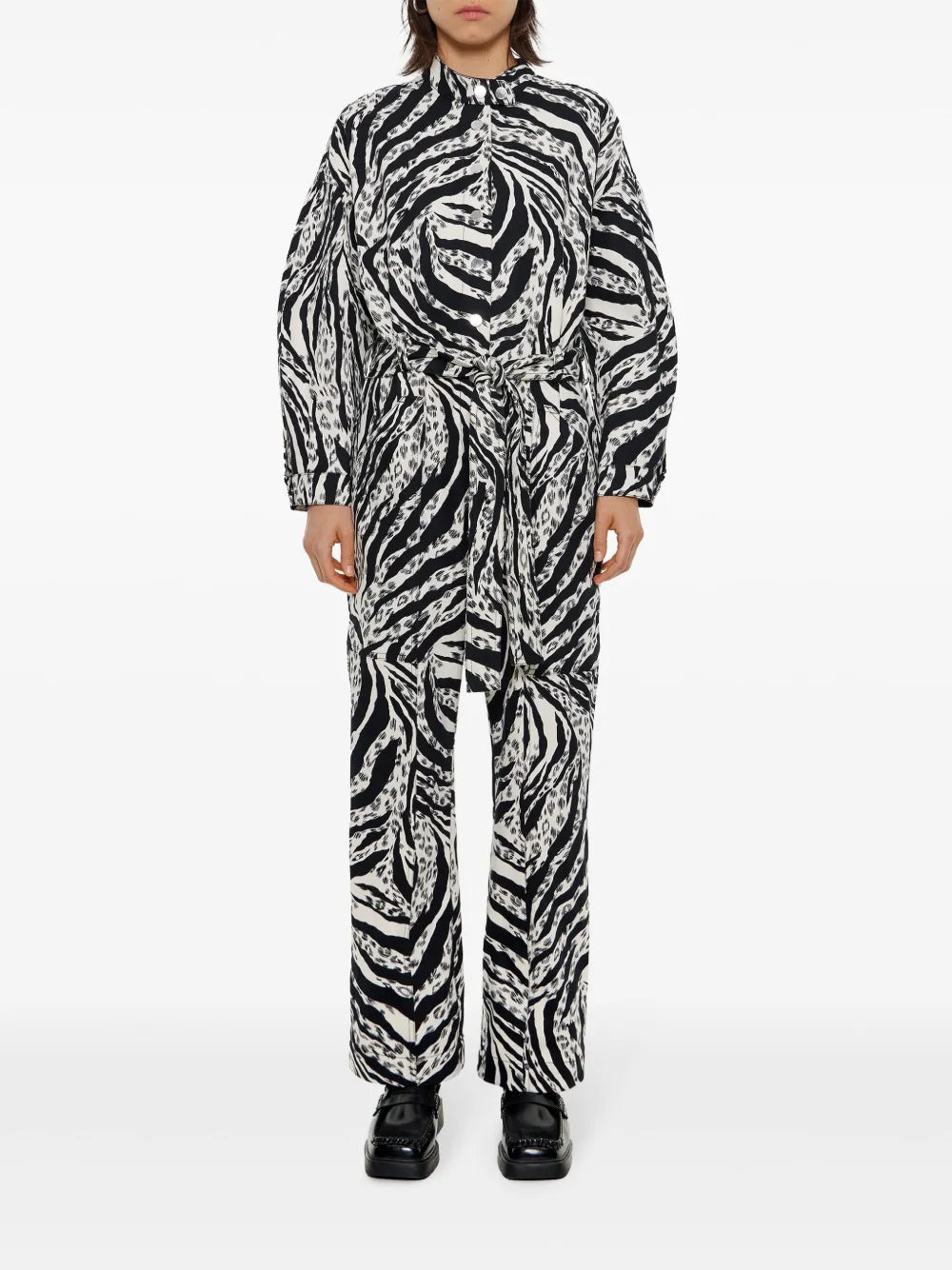 Zebra-Print Jumpsuit