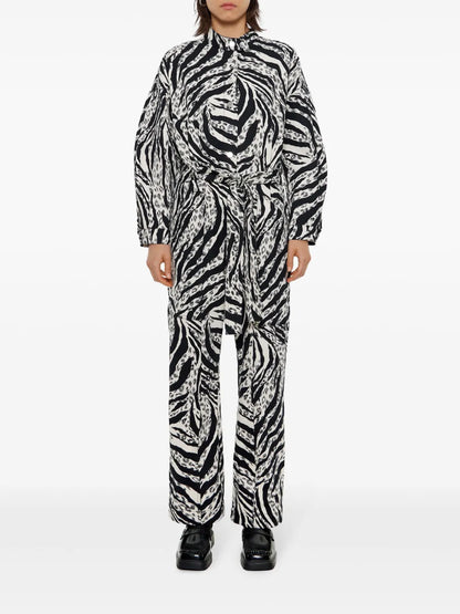 Zebra-Print Jumpsuit