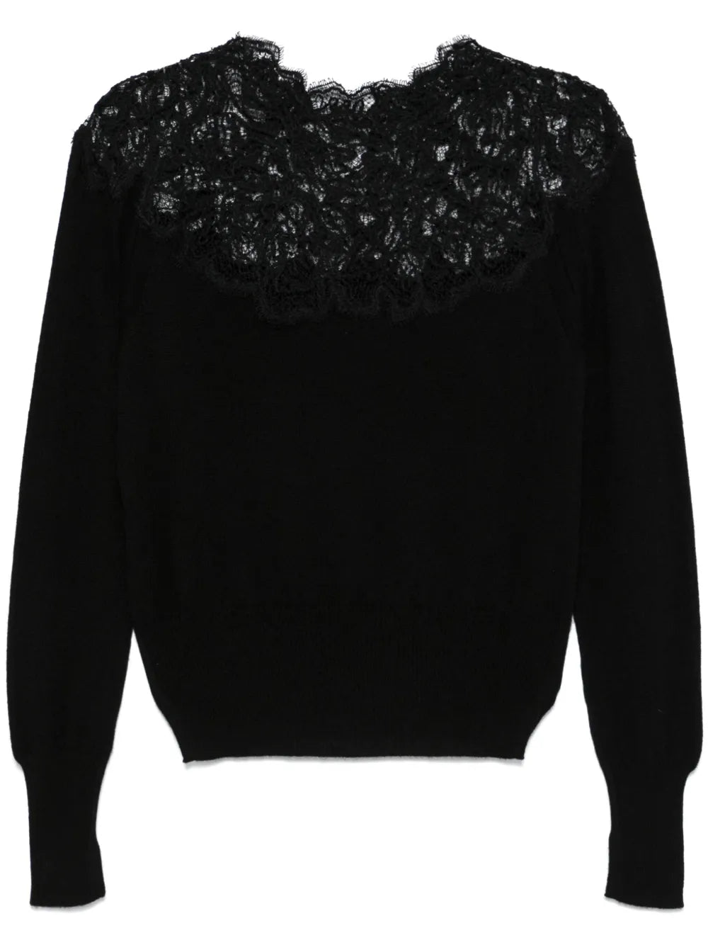 Lace-Detail Cashmere Sweater
