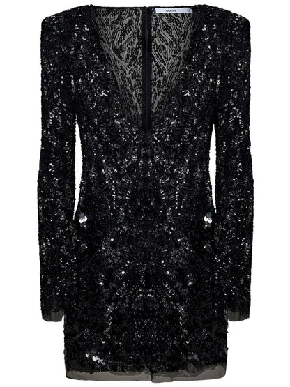Sequin-Embellished Mini Dress