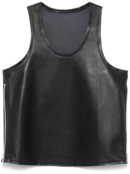 Faux-Leather Tank Top