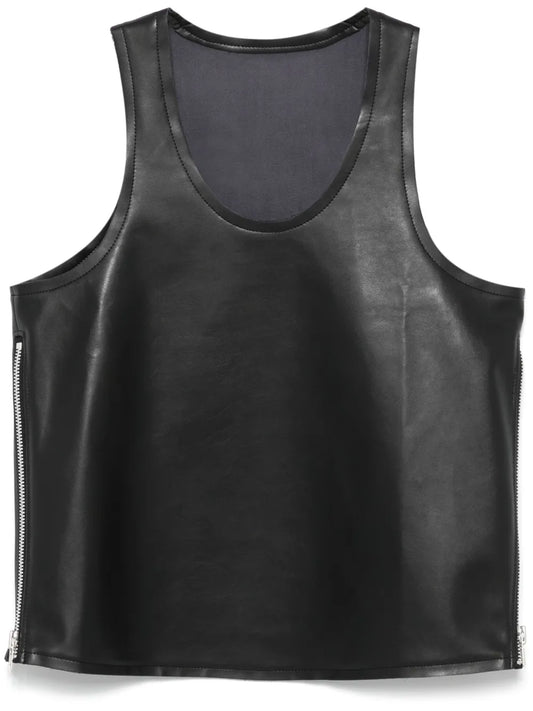 Faux-Leather Tank Top