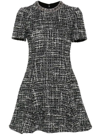 Crystal-Embellished Mini Dress