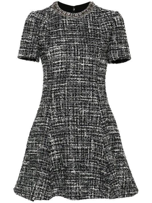 Crystal-Embellished Mini Dress