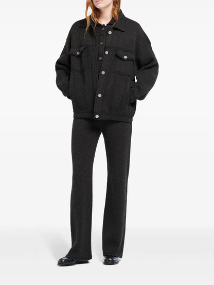 Wide-Leg Knitted Trousers