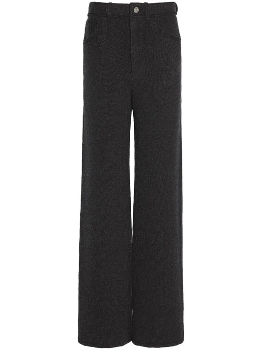 Wide-Leg Knitted Trousers