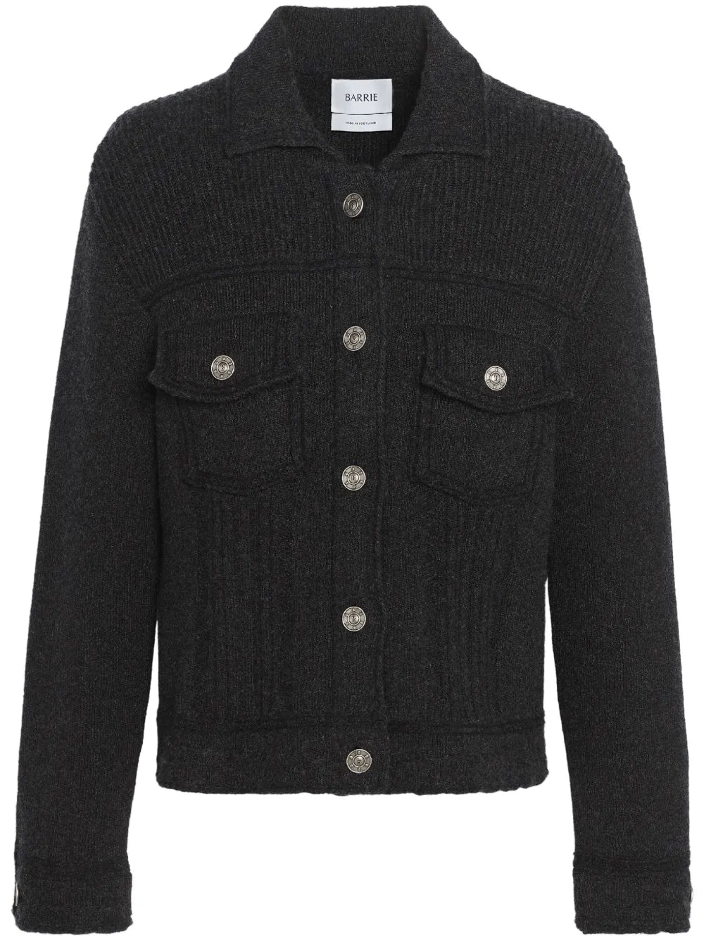 Contrast-Stitch Knitted Jacket