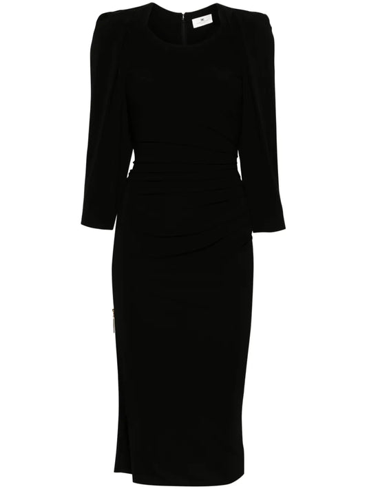 Side-Zip Jersey Midi Dress