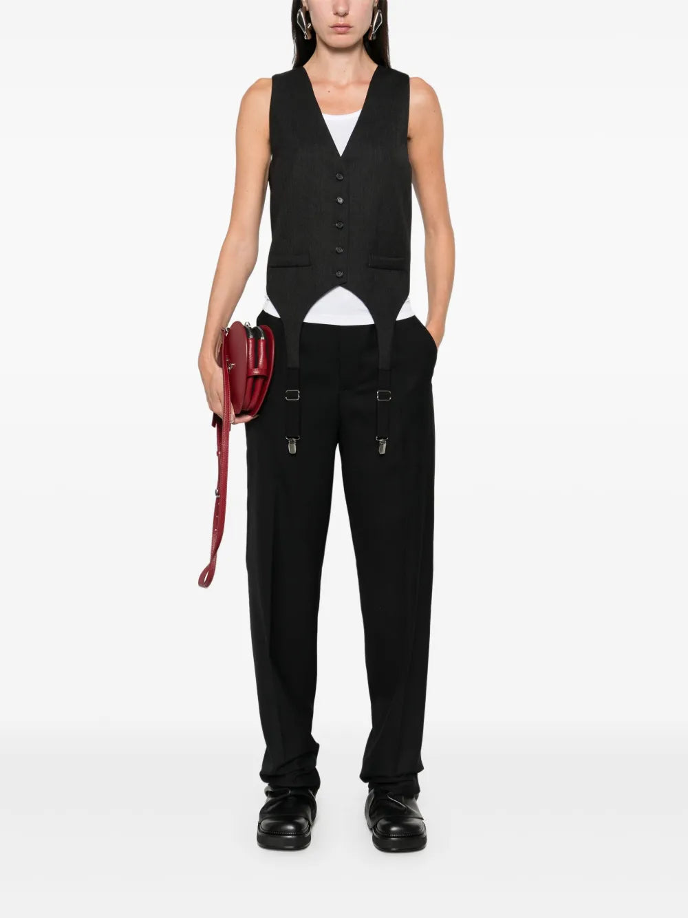 High-Waist Tailored Trousers