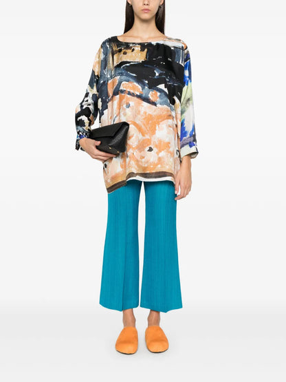 Abstract-Print Blouse