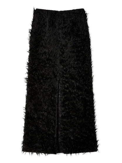 Brushed-Finish Maxi Skirt