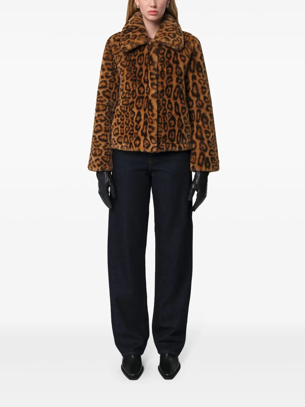 Leopard-Print Recycled Polyester Jacket