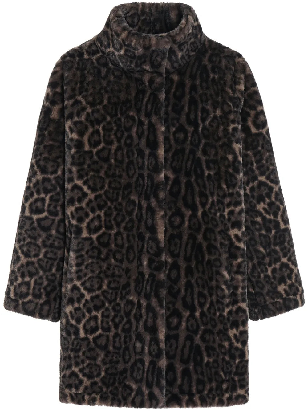 Leopard-Print Faux Fur Coat