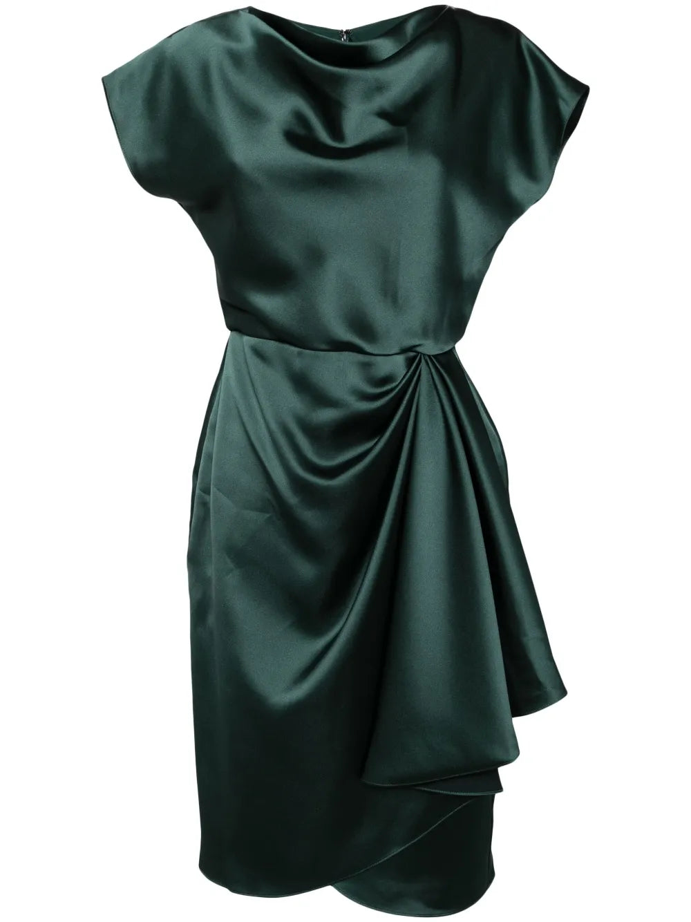 Satin Cowl Dress