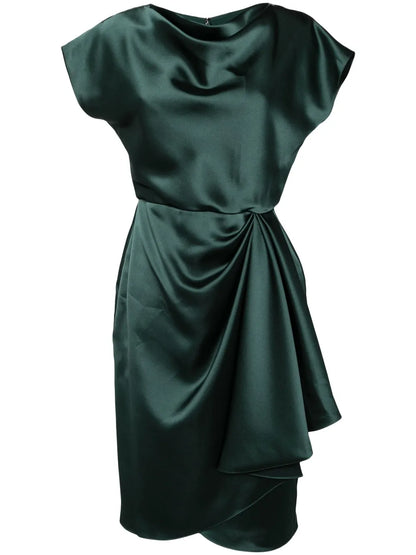 Satin Cowl Dress