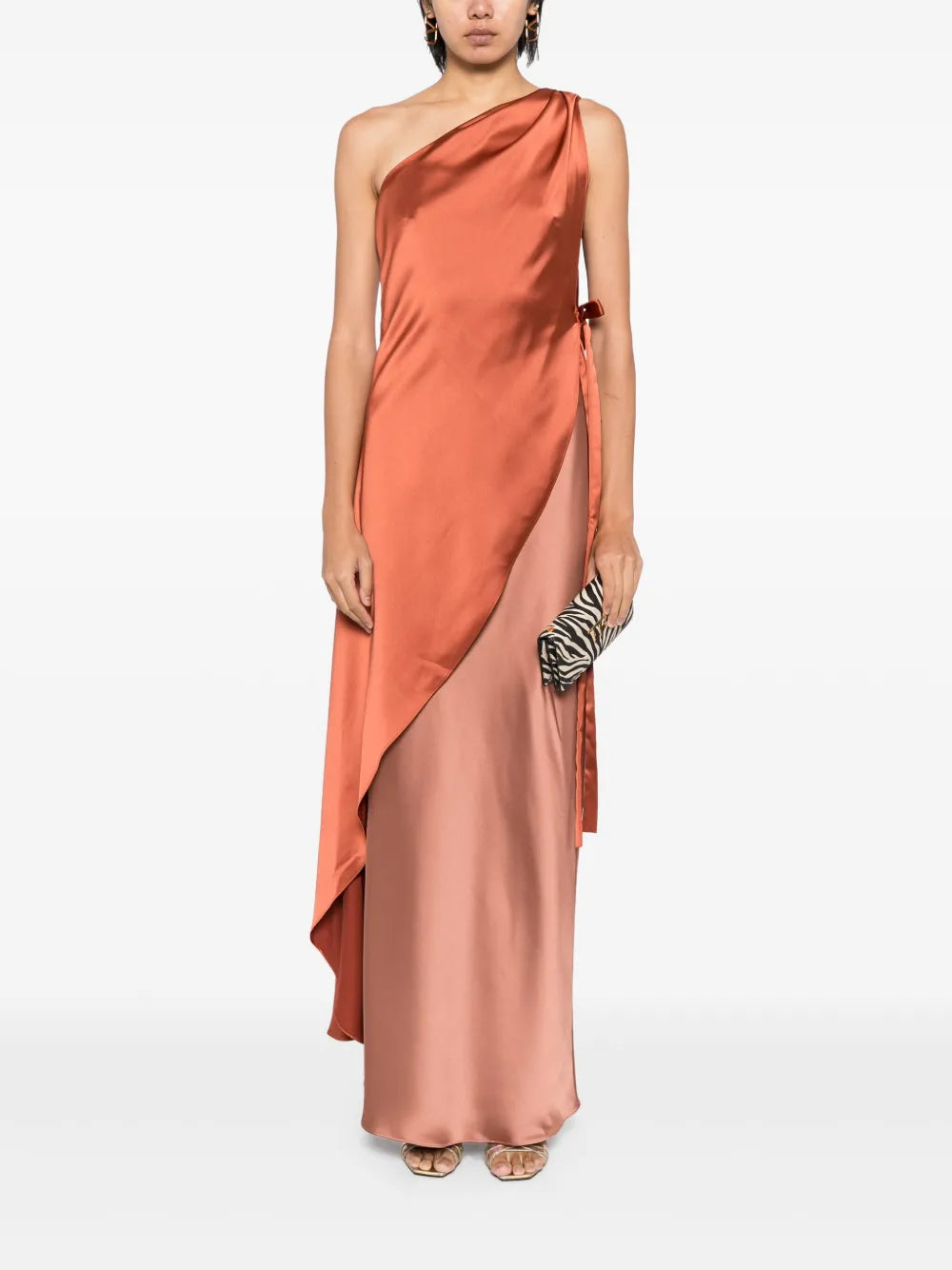 Draped Satin Gown