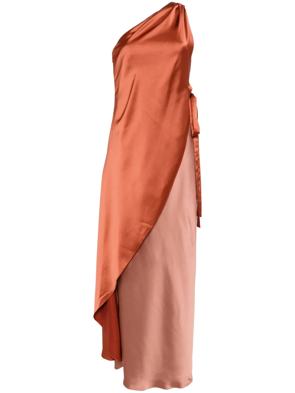 Draped Satin Gown