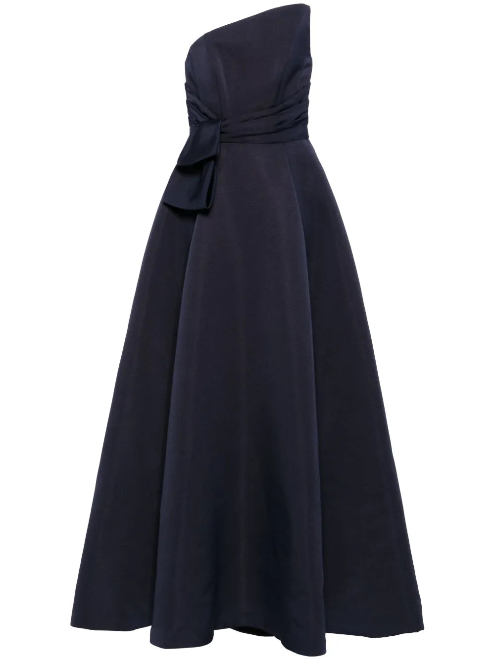 Faille Asymmetric Gown