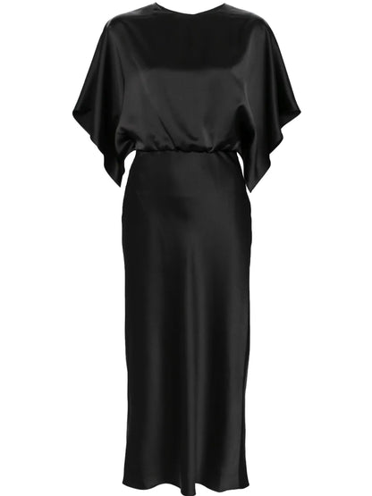Fluid Satin Midi Dress