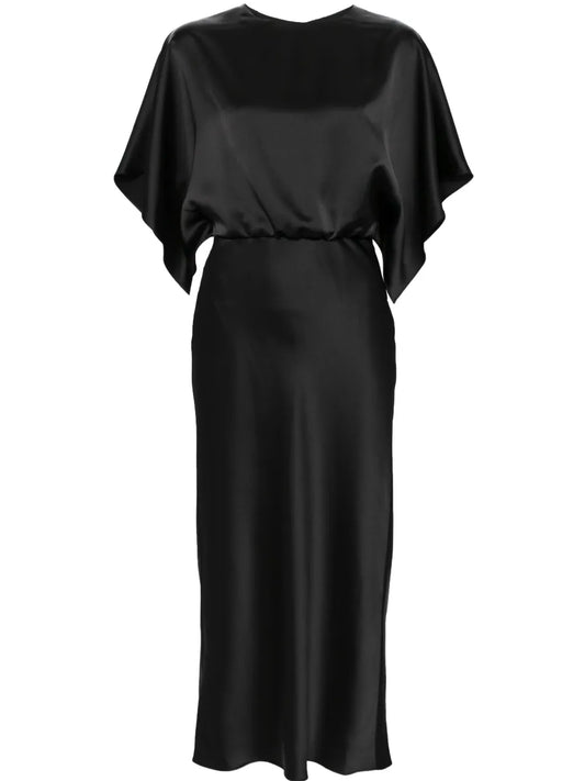 Fluid Satin Midi Dress
