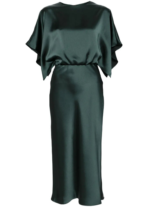 Draped Detailing Midi Dress