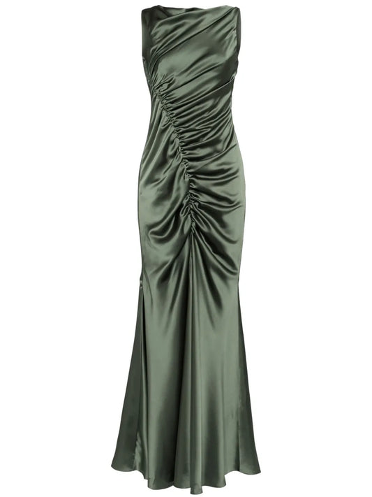 Satin Asymmetric Gown
