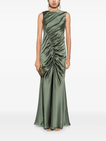 Satin Asymmetric Gown