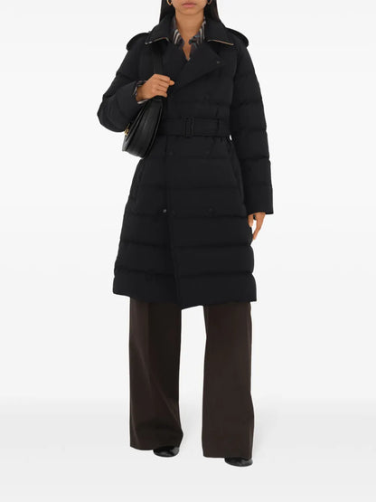 Mid-Length Nylon Puffer Coat