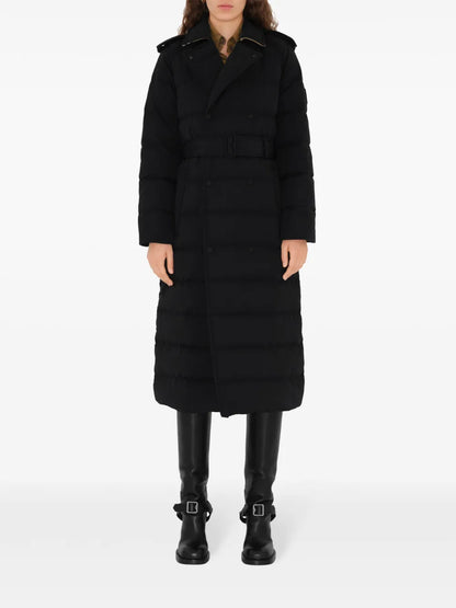 Shield-Appliquéd Puffer Coat